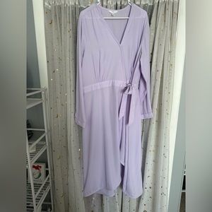Time & Tru Lavender Wrap Dress